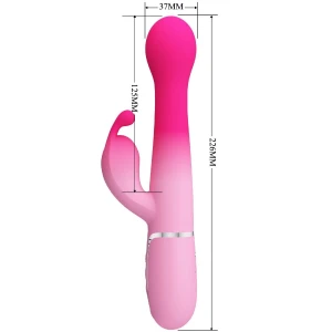 PRETTY LOVE - DEJON 3 IN 1 MULTIFUNKTIONS-RABBIT-VIBRATOR ROSA